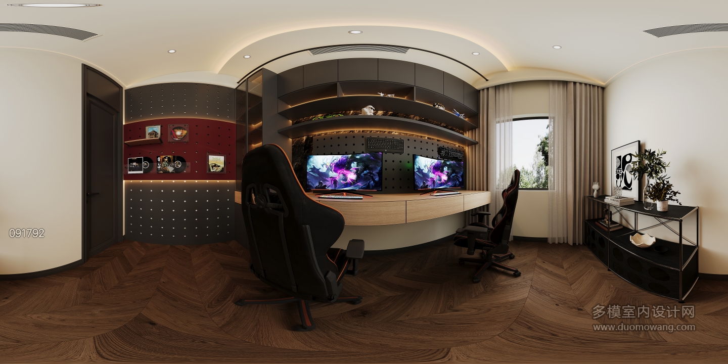 现代三楼电竞房全景