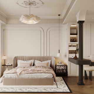 法式复古主卧01