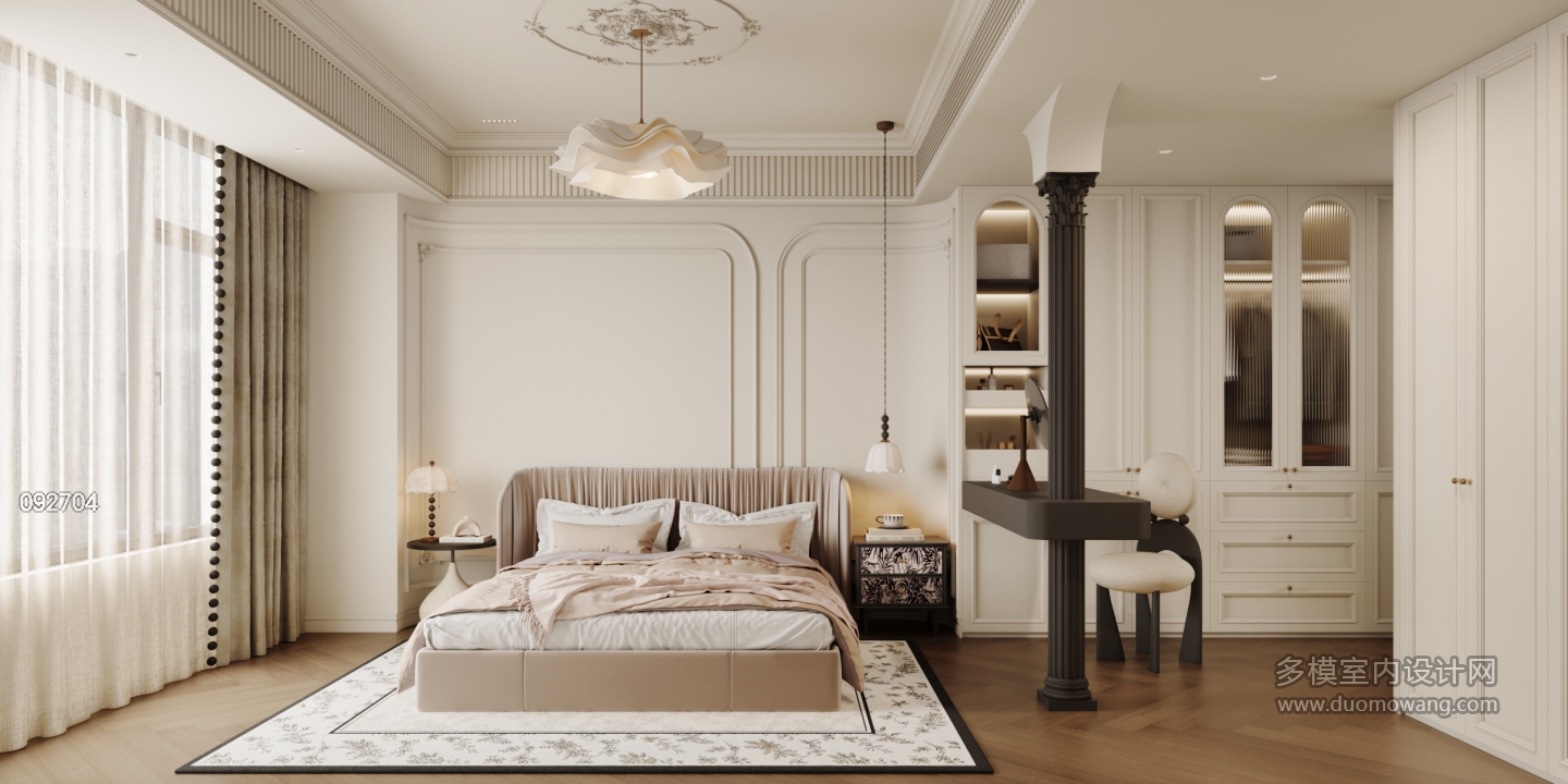 法式复古主卧01