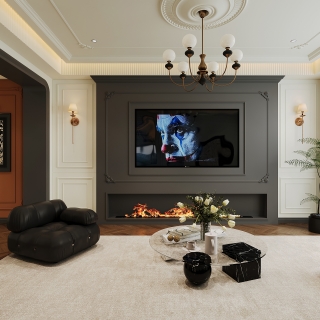 现代一楼客厅单张一