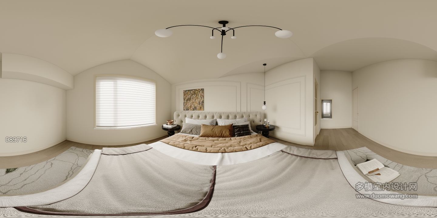 现代轻法三层次卧全景