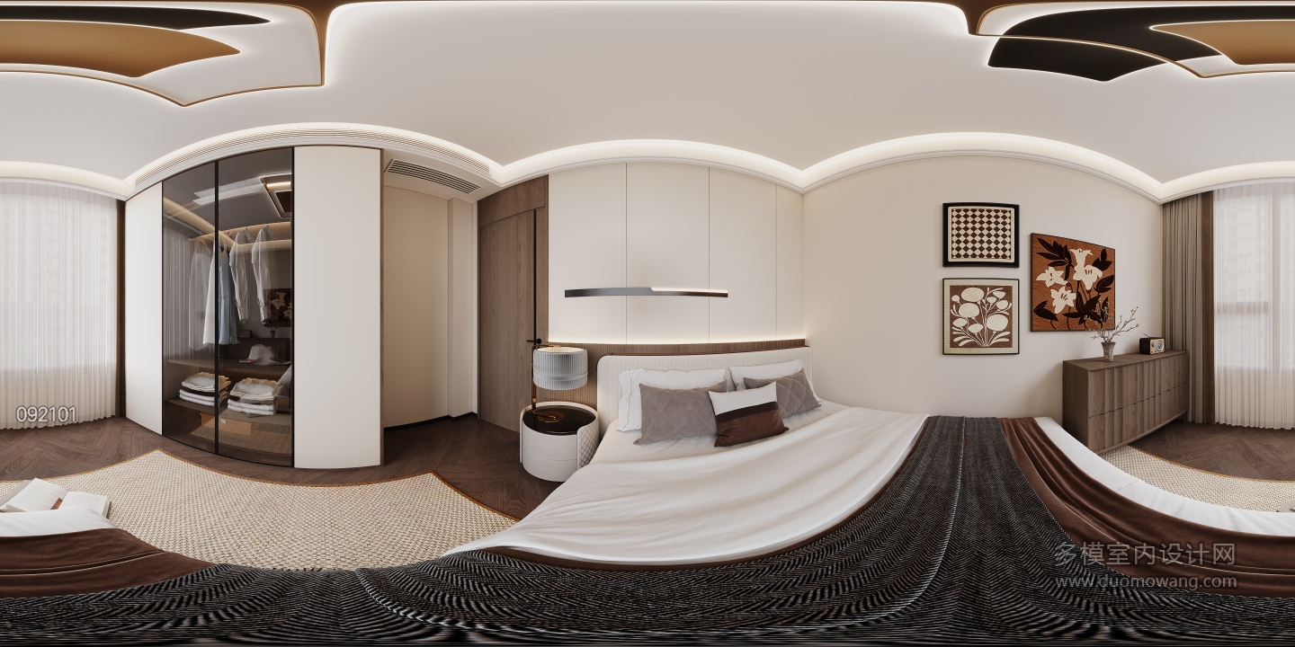 现代一楼长辈房全景