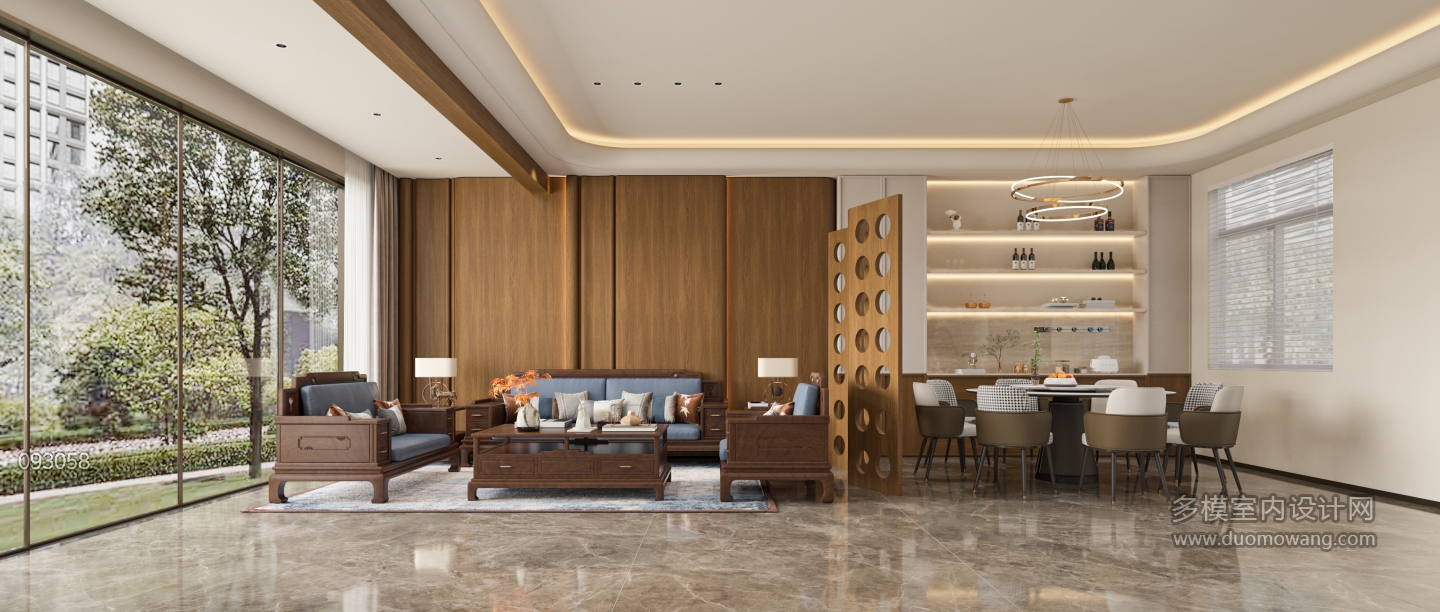 现代一楼沙发背景