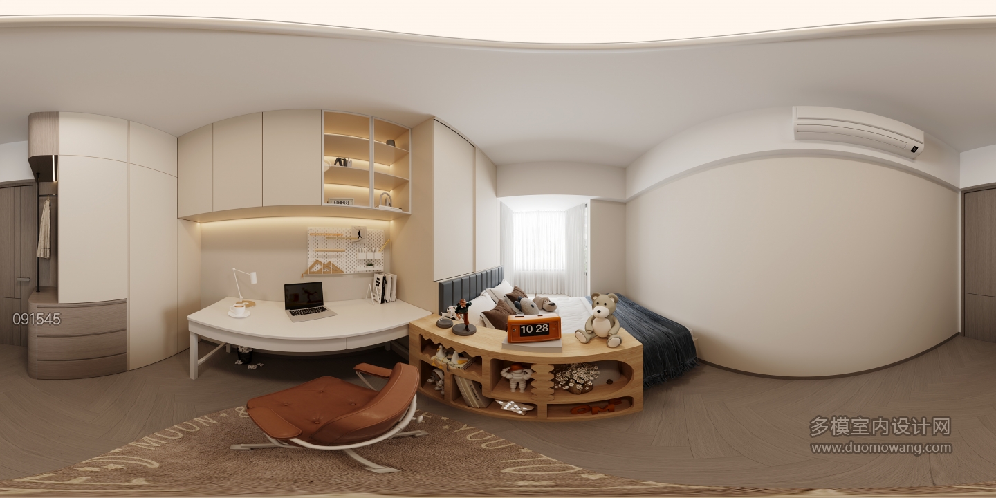 现代儿童房全景