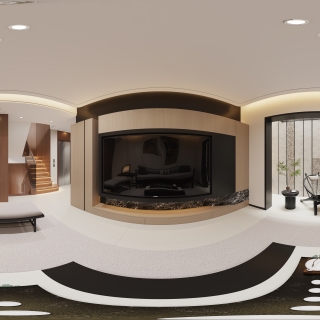 新中式-1客厅全景