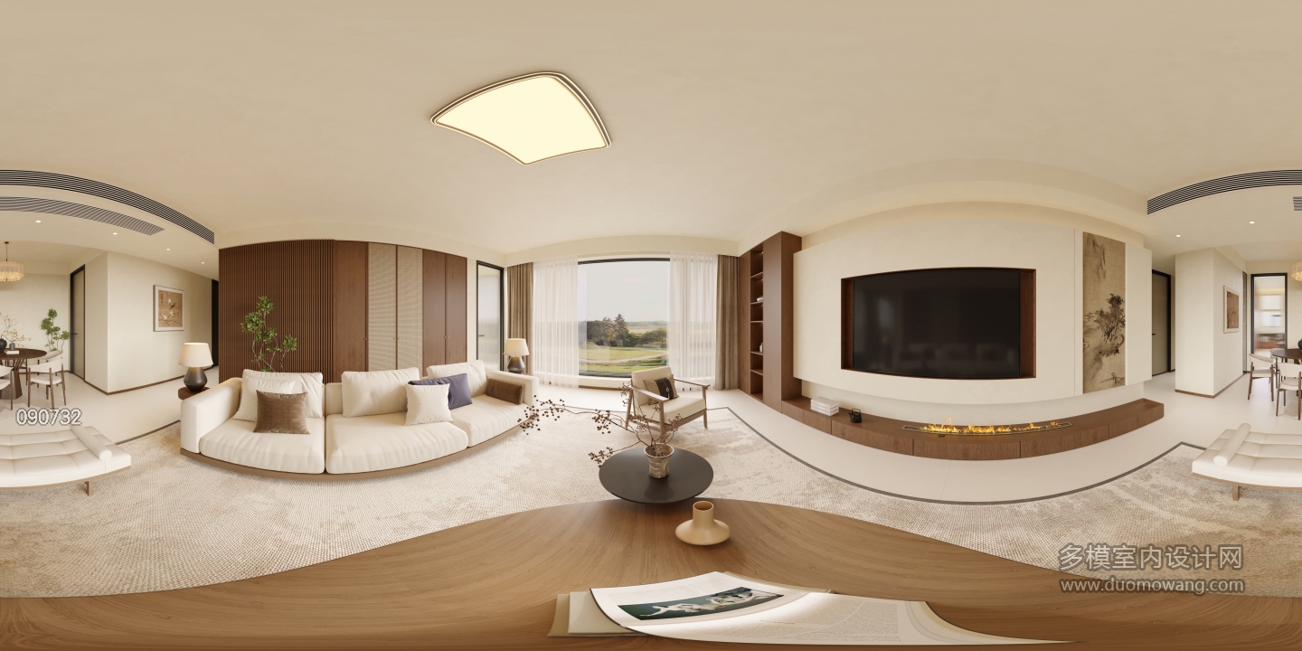 宋式美学 客餐厅 全景