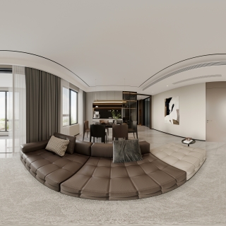 现代意式客餐厅全景