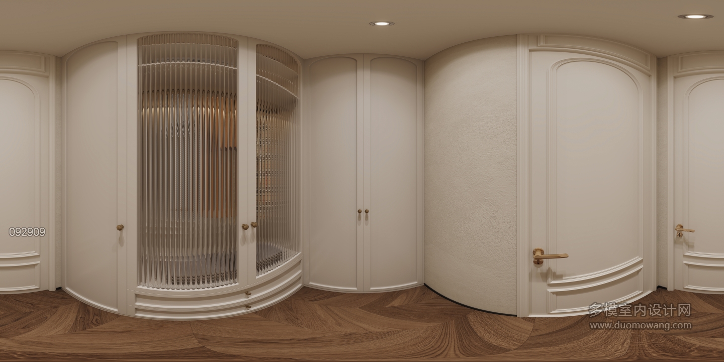 三楼卧室2衣帽间全景