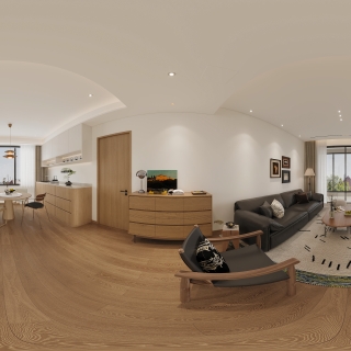 现代中古三楼客餐厅全景