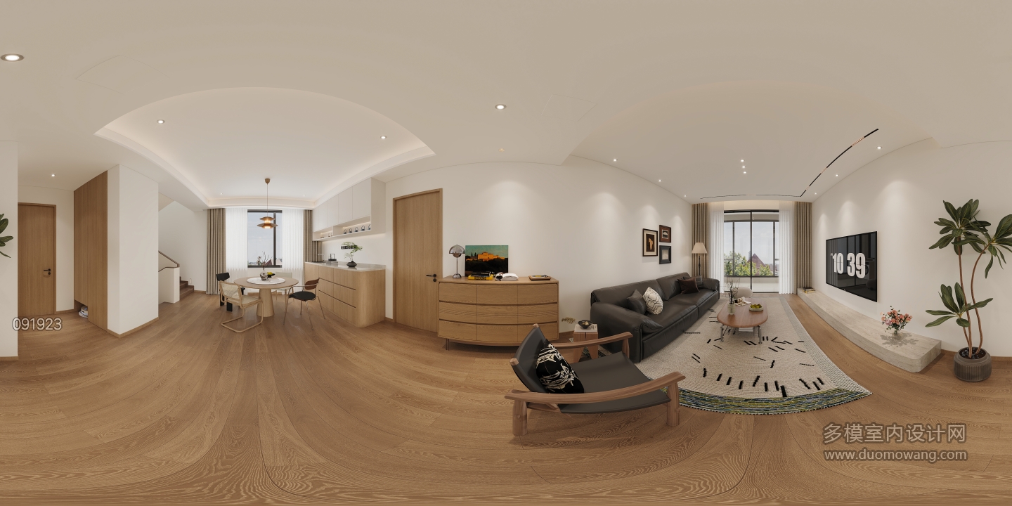 现代中古三楼客餐厅全景