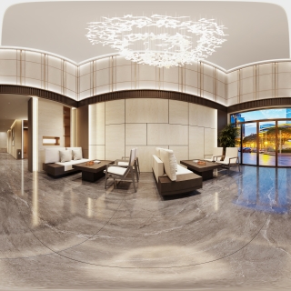 新中式大厅全景