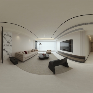 现代 客厅 全景