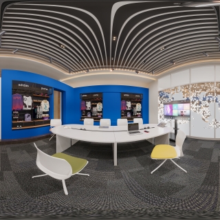 现代会议室全景