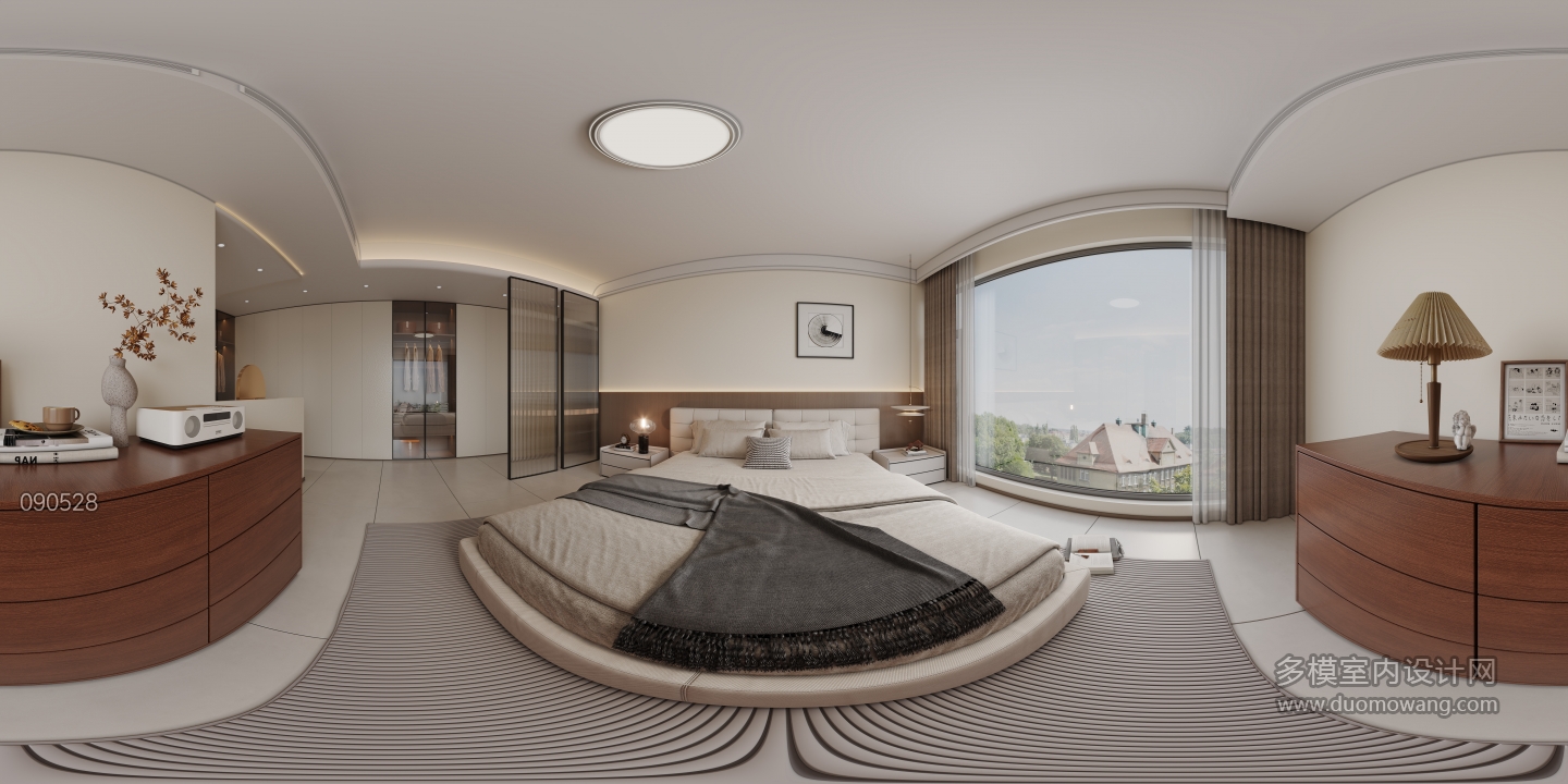 现代中古主卧全景