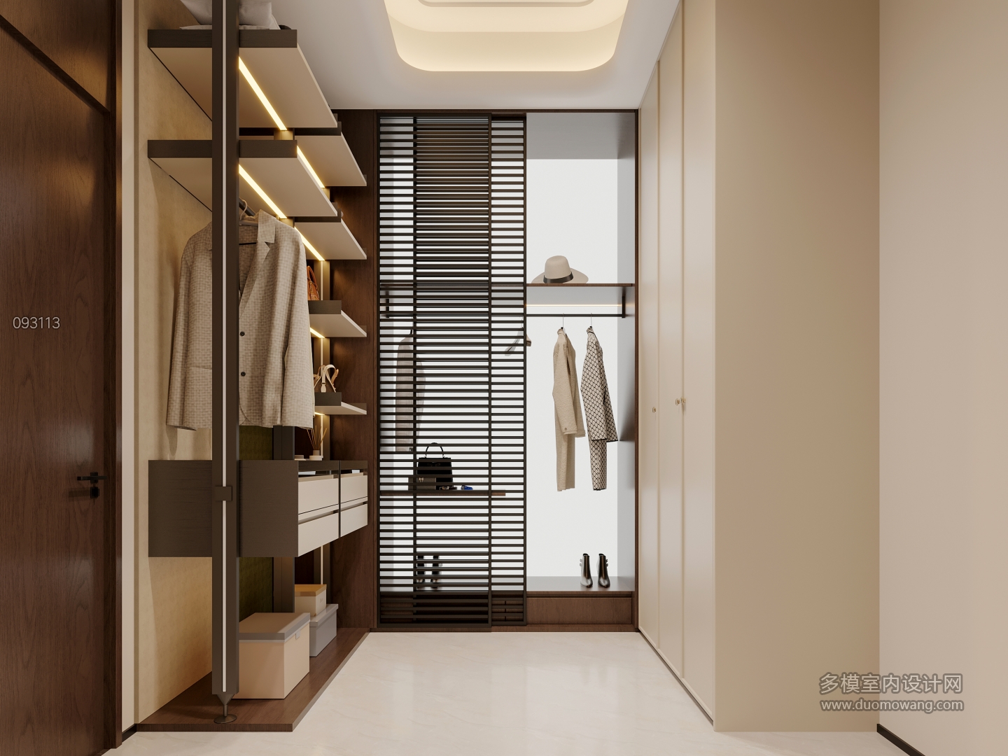 现代法式中古负一衣帽间