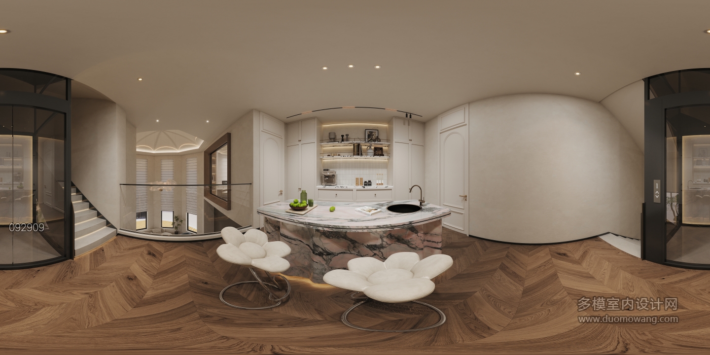 三楼楼梯间全景