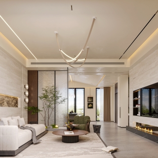 宋氏1f电视墙透视