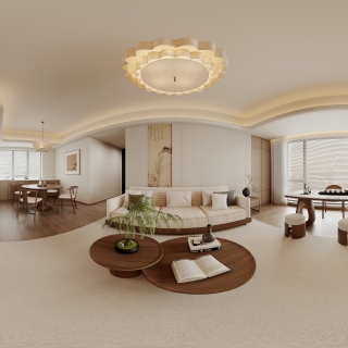 1客餐厅_客厅全景