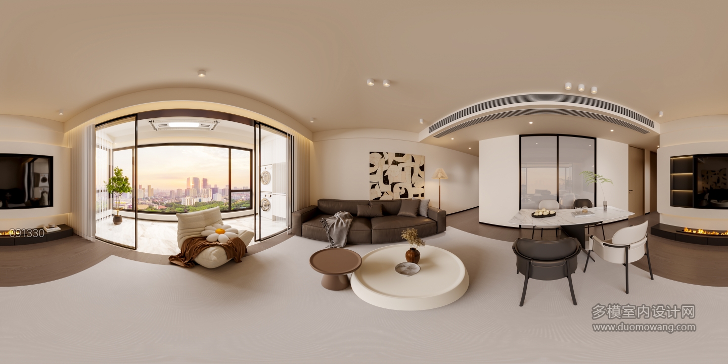 现代客餐厅全景