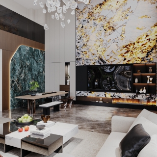 现代客餐厅特写 (1)