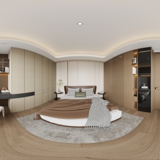 新中式4楼主卧全景