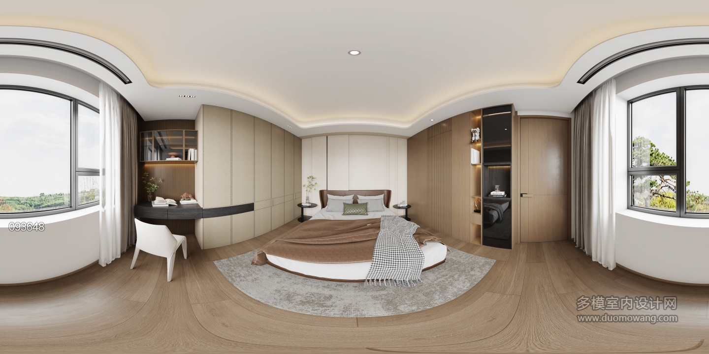 新中式4楼主卧全景