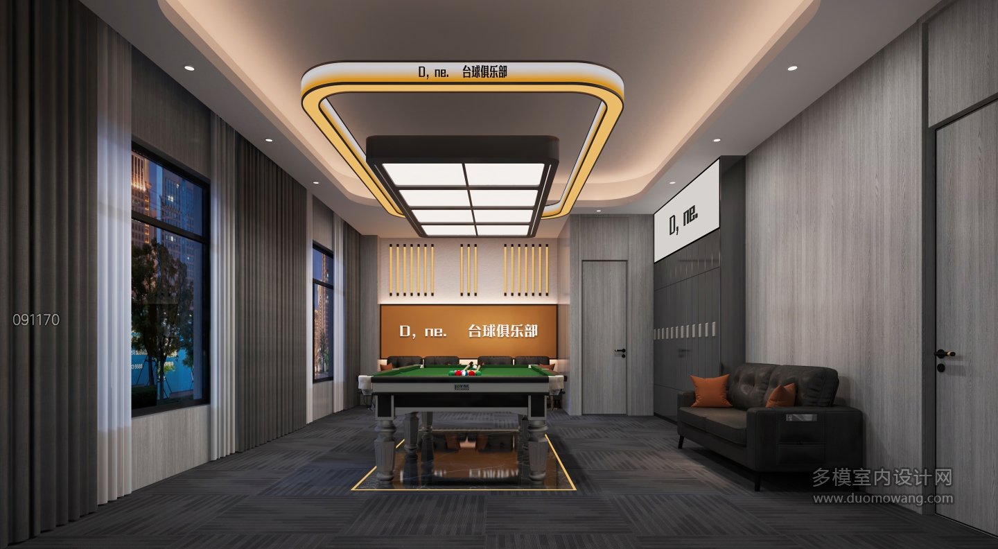 现代台球室台球包房2静态 (1)