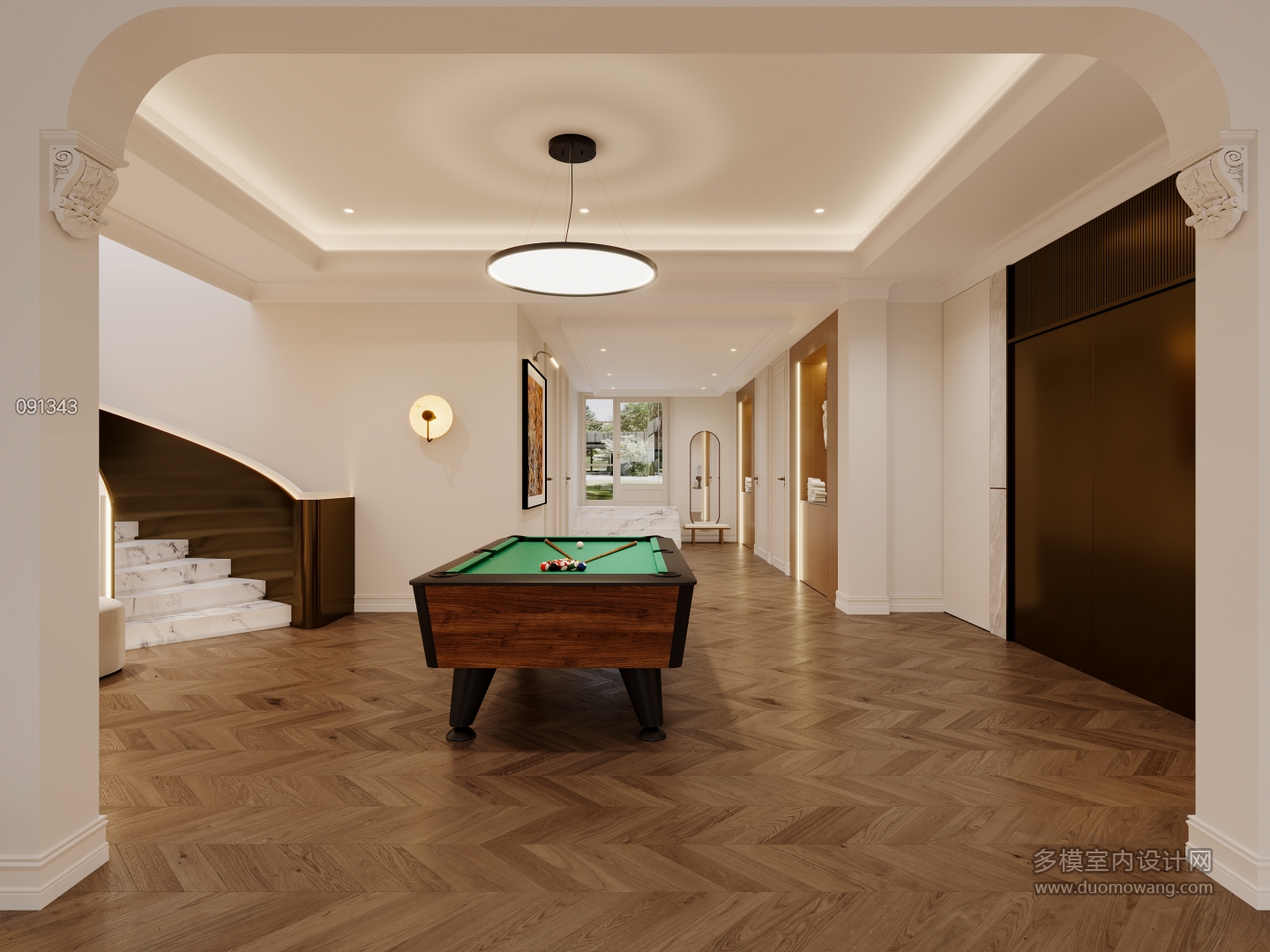 法式-负一层楼梯厅单张