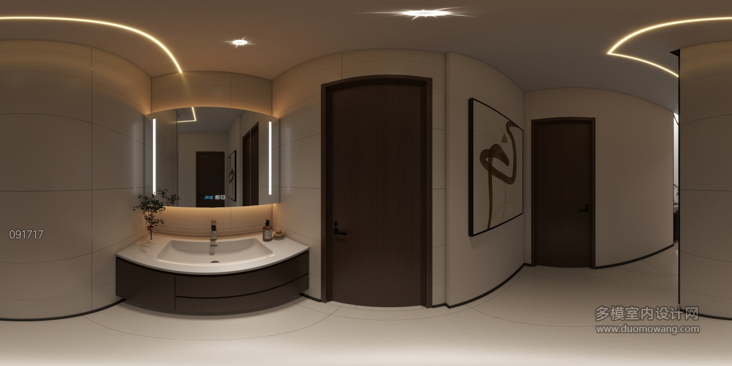 意式负二楼卫生间干区