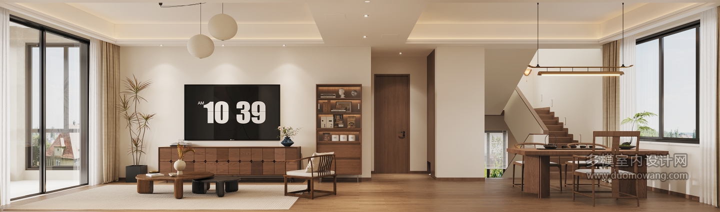 现代中古二楼电视背景