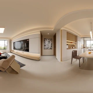 现代客餐厅全景