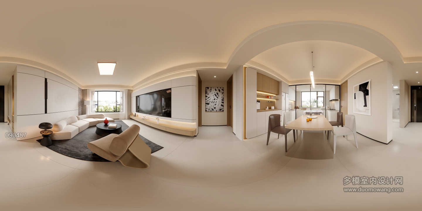 现代客餐厅全景