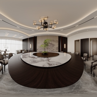 新中式-员工餐厅全景