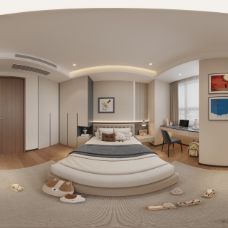 现代儿童房全景