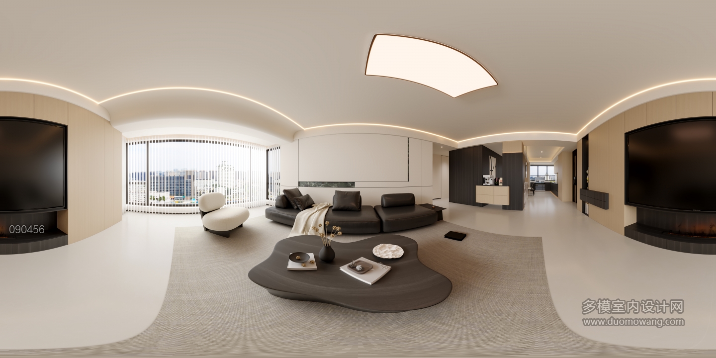 现代客厅全景