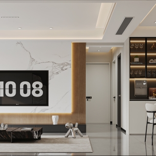 现代客餐厅特写