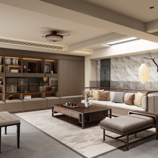 新中式夹层会客厅1