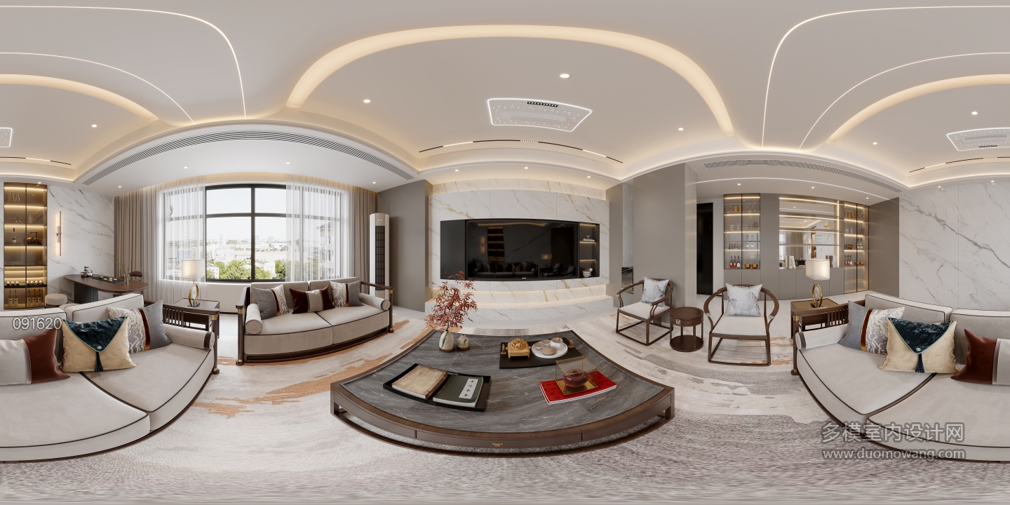 新中式客餐厅全景