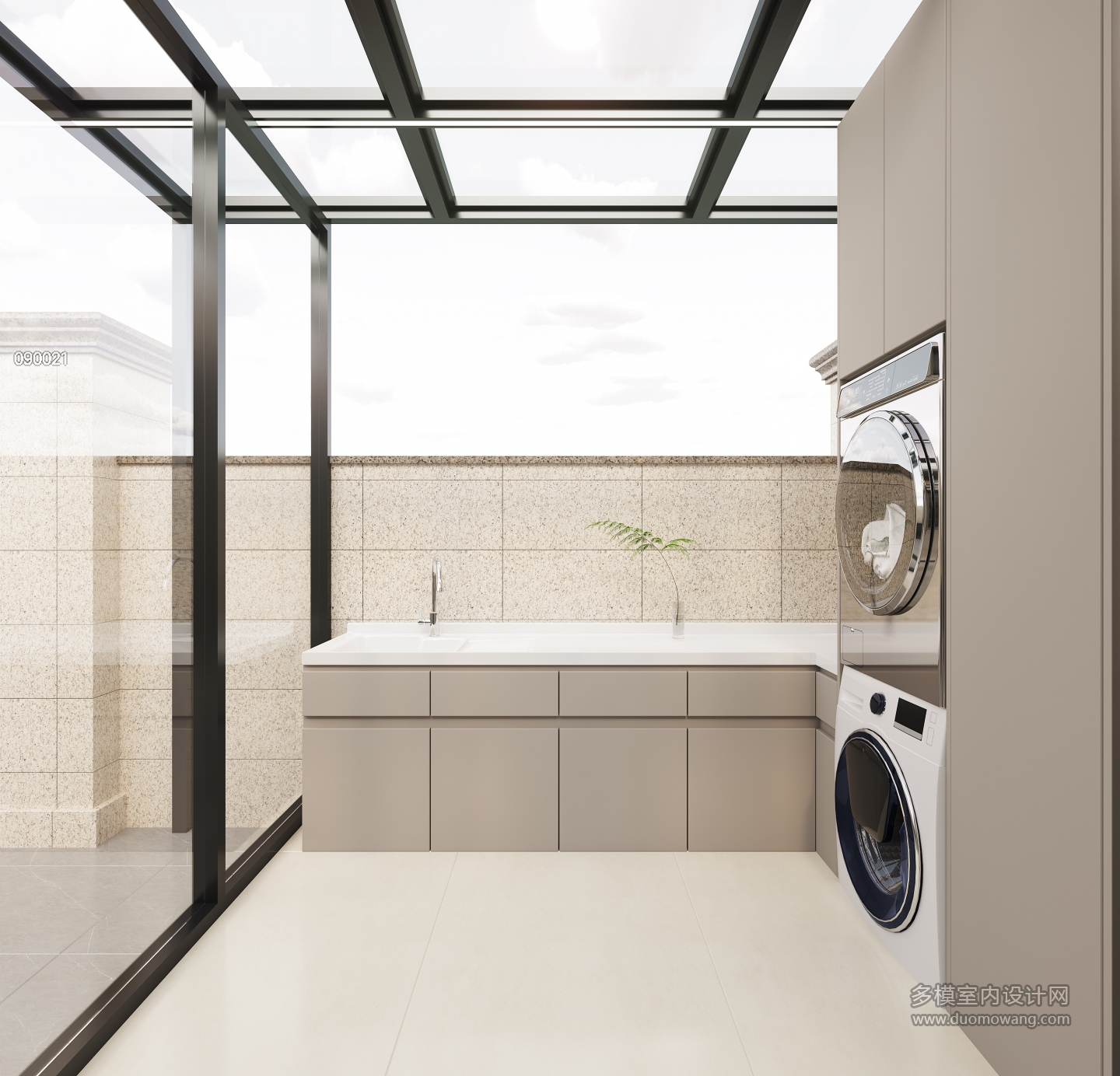 现代洗衣房静态