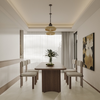 现代中古一层餐厅