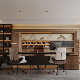 现代办公室特写