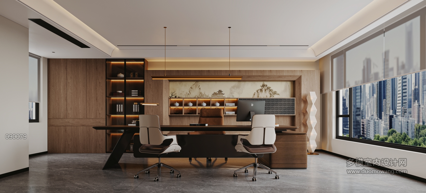 现代办公室特写