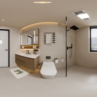 中古三楼卫生间全景