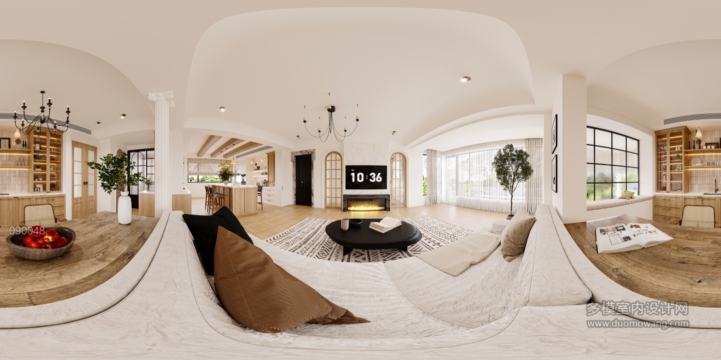 法式自然风客厅360