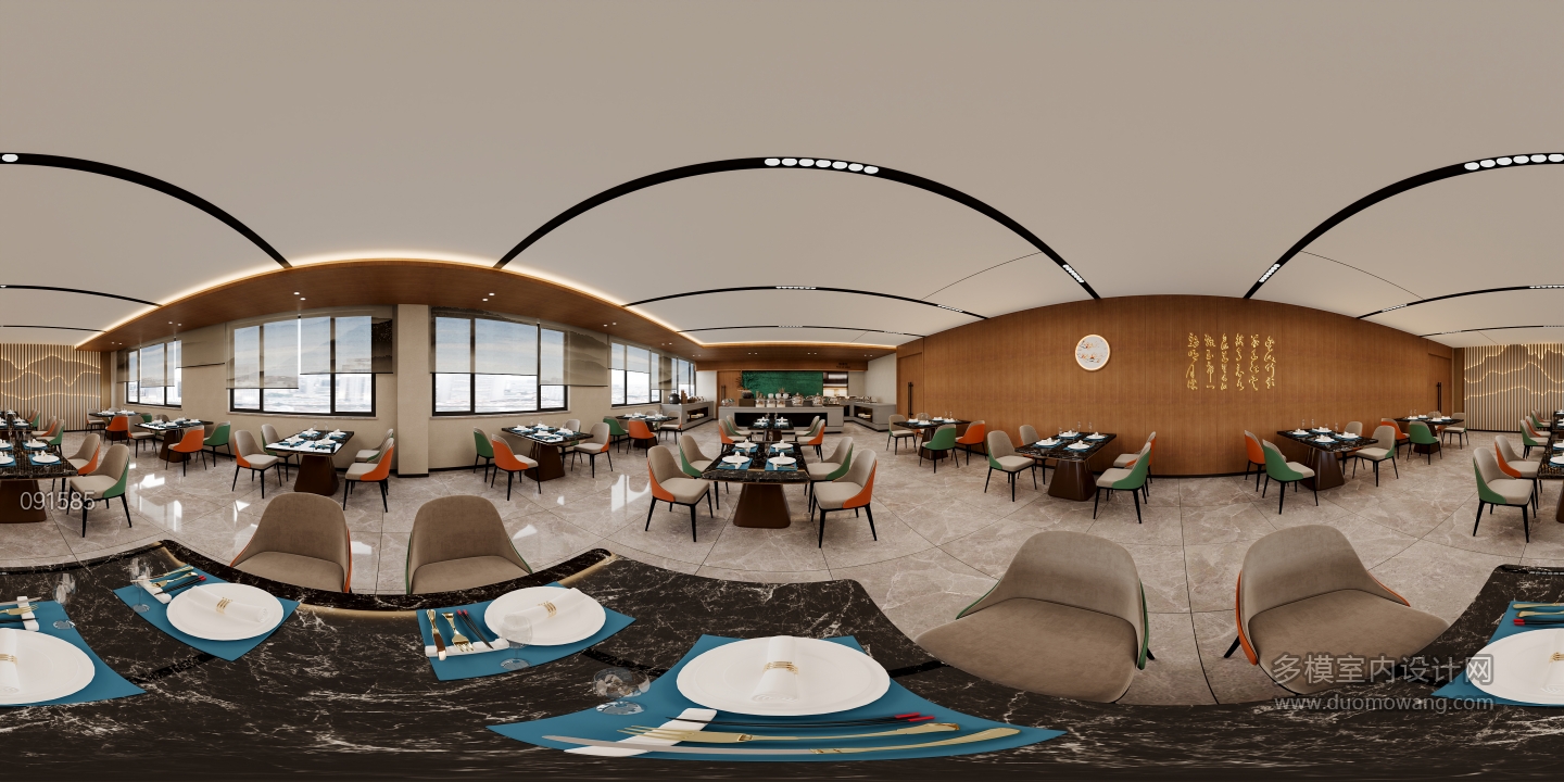 现代餐厅全景