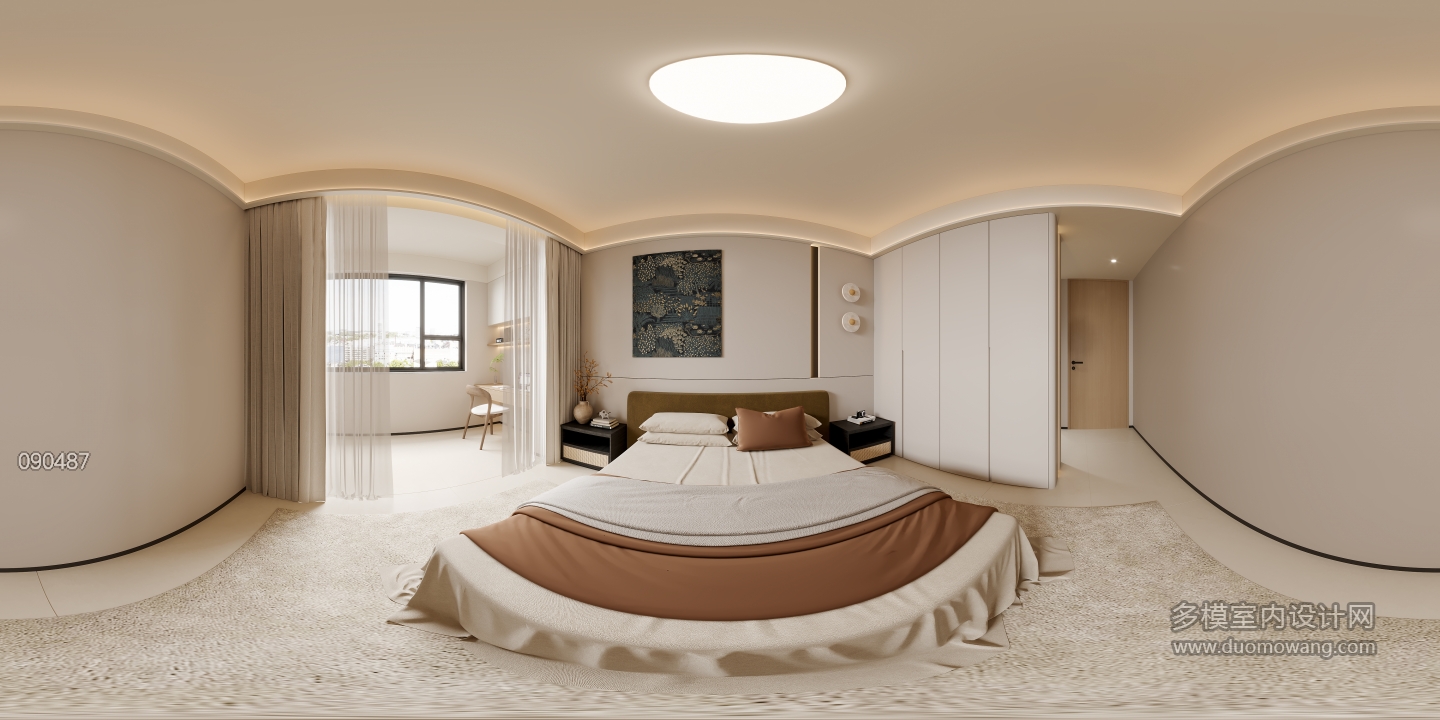 现代主卧全景