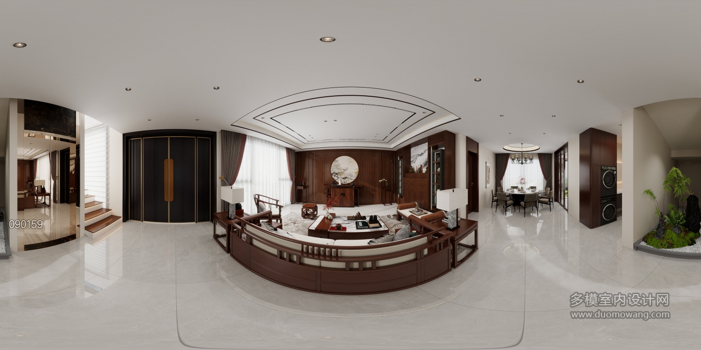 中式-一层客餐厅