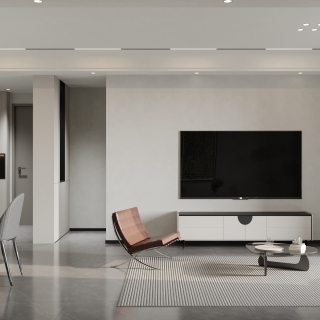 现代 黑白灰 客餐厅 单张3