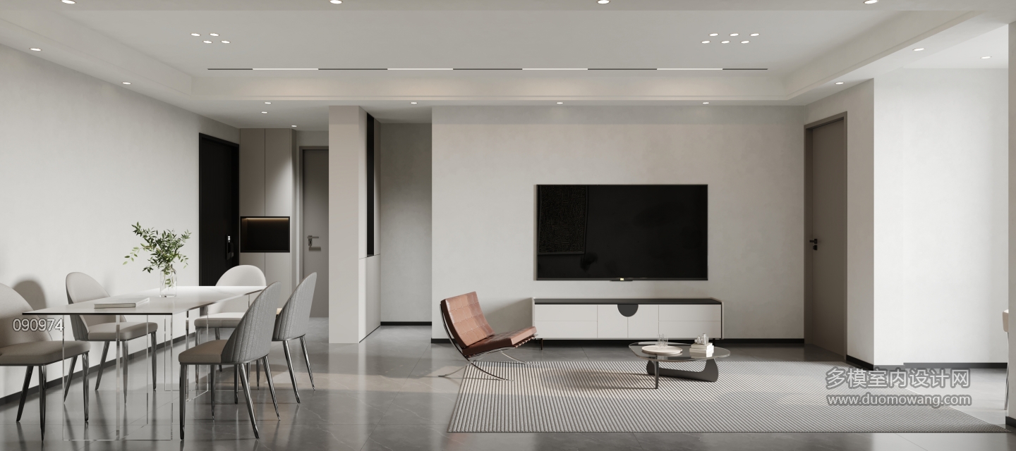 现代 黑白灰 客餐厅 单张3