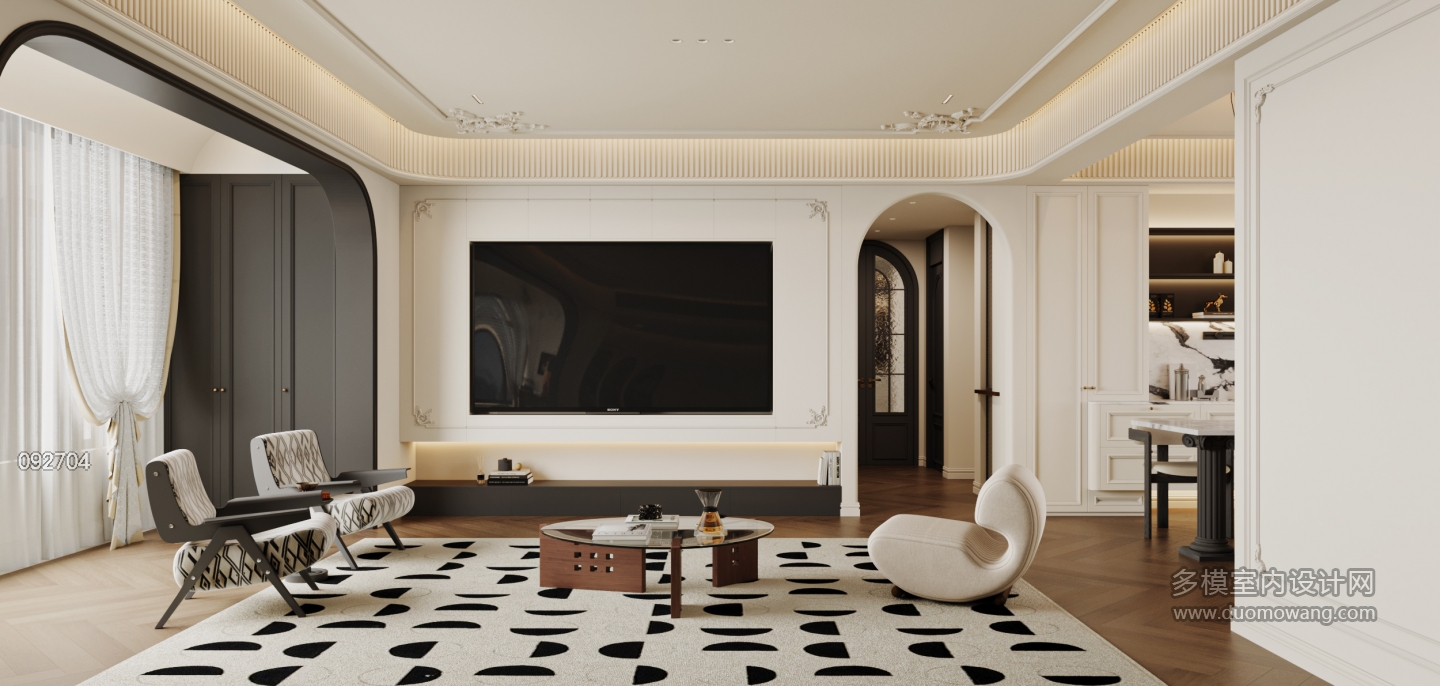 法式复古客厅01